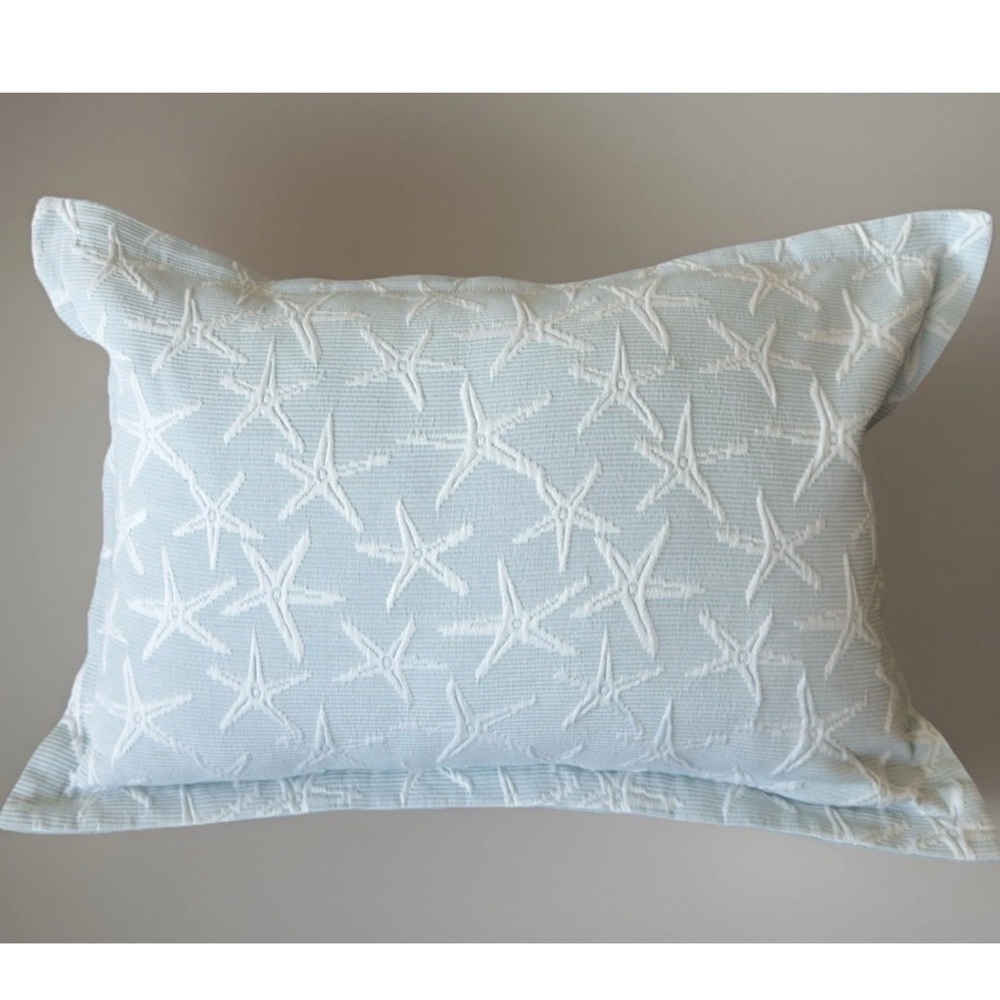 CELERIE By Celerie Kemble 14” x 20” Starfish Embroidered Lumbar  Throw Pillow